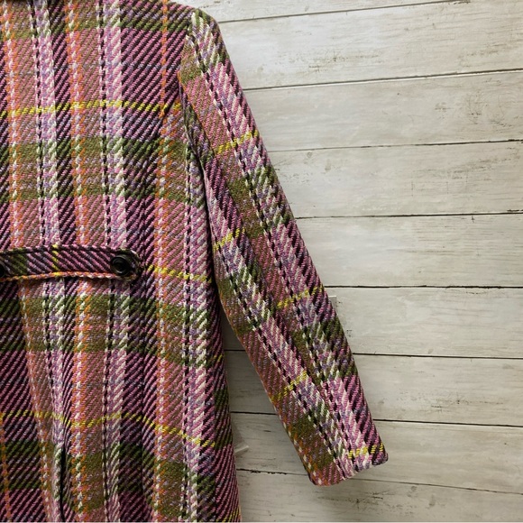 Cherokee Girls Kids Youth Multicolor Coat XL Wool Blend Buttons Pockets - Picture 12 of 16